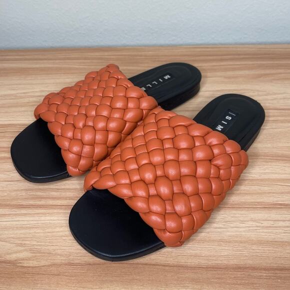 Simon Miller Vegan Slit Slide Sandals in Spice 6 - Picture 3 of 12